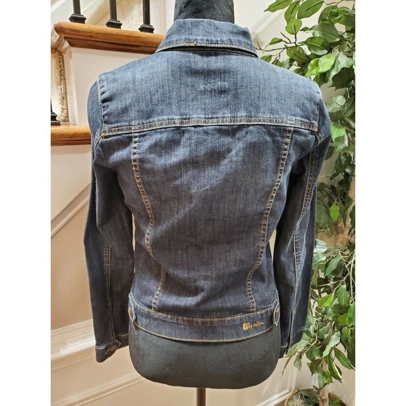 Kut from the Kloth Blue Denim Cotton Buttons Long Sleeve Casual Jeans Jacket - Picture 6 of 10